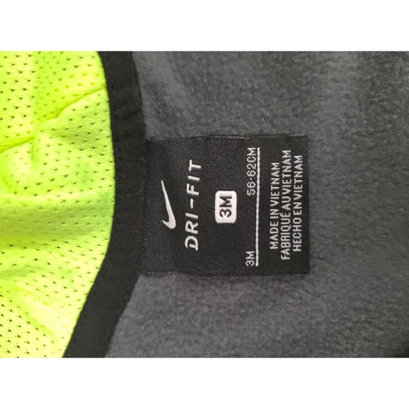 Nike Therma Dri-FIT Baby Hooded Coverall Romper Grey Neon Green Sz 3M 56E231-G1A - Picture 3 of 5